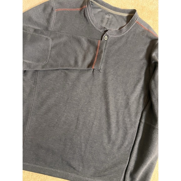 L.L. Bean Other - LL Bean Signature Shirt 1/4 Mens Large Waffle Thick Knit Henley Long Sleeve